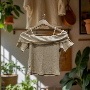 Cute Lace Collar Crop Top