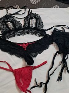 Like  New  Garter  Belt Bra N Panty  Combo