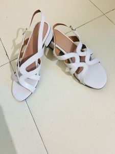 White Strappy Heel Sandals