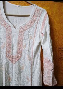 White Chikankari Kurta Set