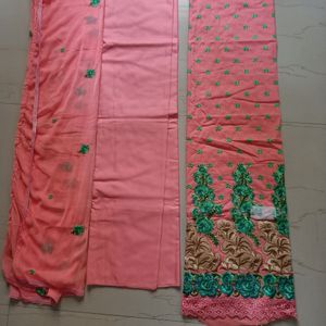 Peach Dress Material