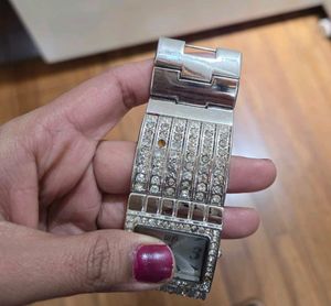 Sparkling Rhinestone Bangle Watch