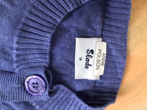 Blue Button-Down Cardigan