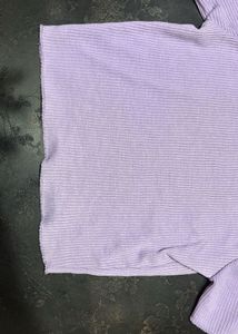 Ribbed Lavender Crop Top