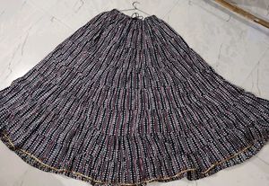 Boho Print Tiered Maxi Skirt