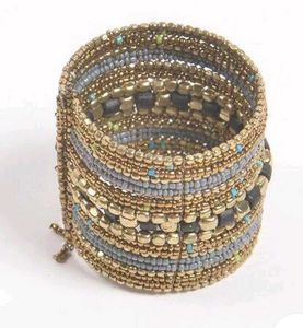 Metallic Beaded &amp; Stacked Bracelet