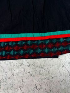 Embroidered Black Kurti Top