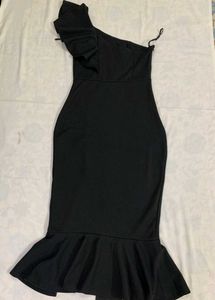 Shein Black One-Shoulder Dress