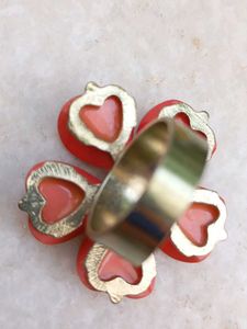 Cute Heart Flower Ring
