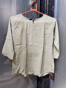 Striped Green Formal Top
