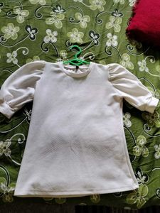 White Puff Sleeve Top
