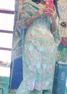 Pista Green Kurti Pant