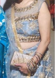 Grey Lehanga With Gota Patti Work