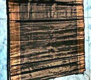 Dark Green Saree With Copper Zari
