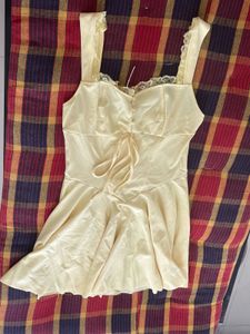 Lace Trim Mini Dress