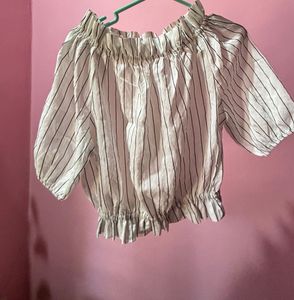 Off Shoulder Crop Top
