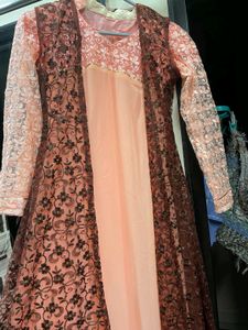 Chiffon Gown With Shrug