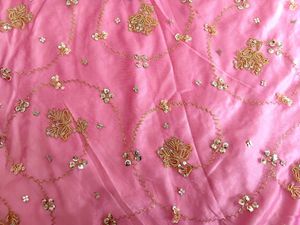 Pink Embellished Ethnic Blouse, Chaniya &amp; Dupatta