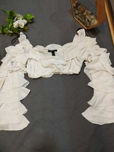 Forever 21 Ruffle Crop Top