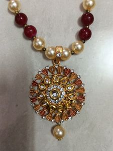 Maroon Colour Moti Set