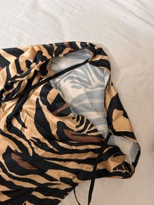 Authentic Zara Tiger Print Dress
