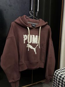 Puma Cropped Hoodie - Purplish