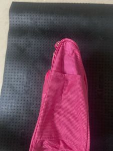 Pink Checkered Toiletry Bag