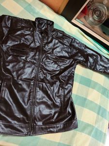 Brown Faux Leather Jacket