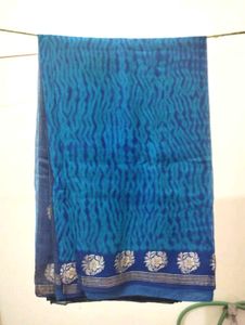 Blue Patterned Saree