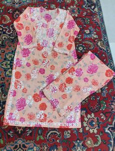 Mul Cotton ROSE Chickenkari 😍rose 🌹