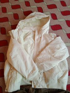 Stylish White Hooded Jacket