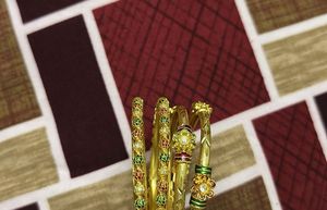 Anti Tarnish Combo Of 2 Pair Bangles