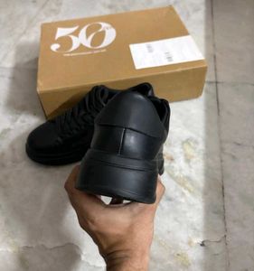 ZARA BLACK MONOCHROME CHUNKY SOLE SNEAKER 41