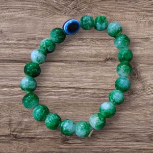Green Marble Evil Eye Bracelet