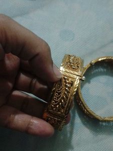 Golden Imitation Bangle Set (1pair)