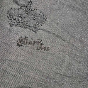 low waist straight fit Y2K sparkle denim
