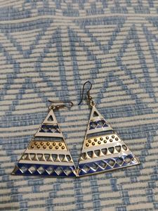 Triangle Dangle Earrings - Geometric Design