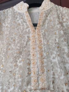 Embroidered Net Gown
