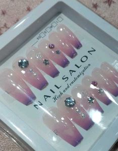 Purple Ombre Press-On Nails