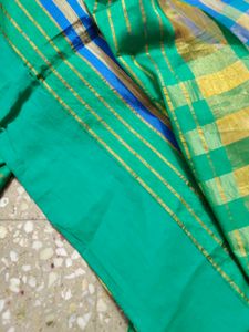 Green &amp; Blue Saree