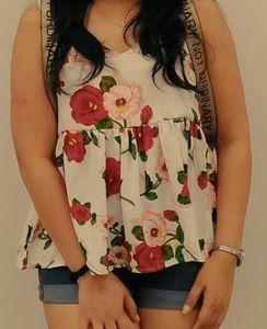 Strap Floral Top