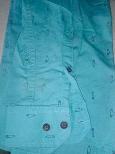 Forever 21 Blue Safety Pin Print Shirt - Men&#39;s