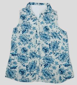 Sleeveless Shirt With Floral Print