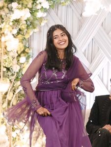 Purple Embellished Dress