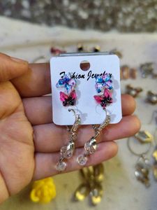 Earrings Combo Set With Hair Clip