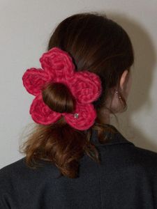 Crochet Flower Scrunchie
