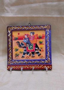 Handed painted wooden key holder