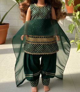 Girls Green Salwar Suit