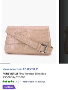 Forever 21 Peach Textured Waist Bag