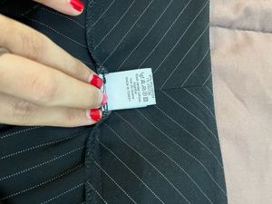 Pinstripe Flare Leg Trousers
